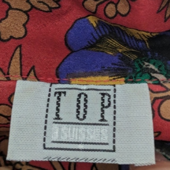 Vintage Puff Sleeve Moody Floral Blouse - Picture 3 of 6